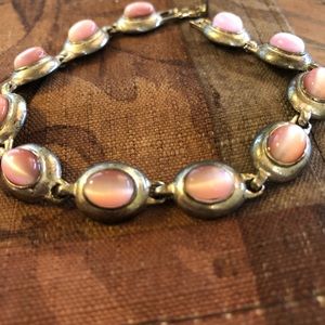 Pink and silver bracelet